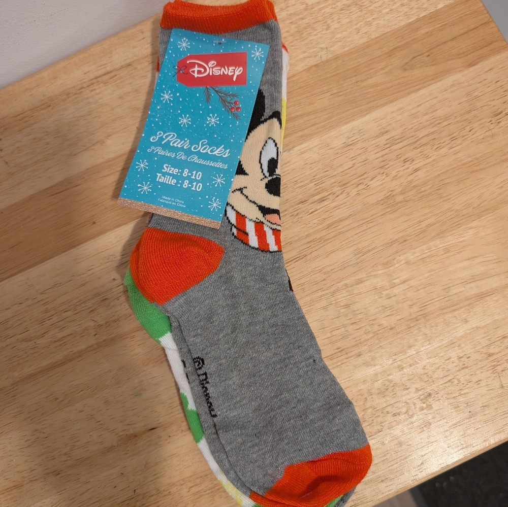 Adult Socks 3 Pairs Disney Size 8-10 Brand New with tag from Disney